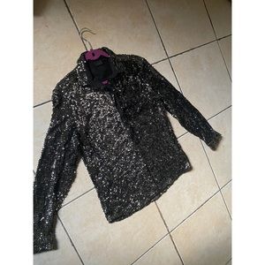 ASOS MENS REGULAR FIT SEQUIN BUTTON UP